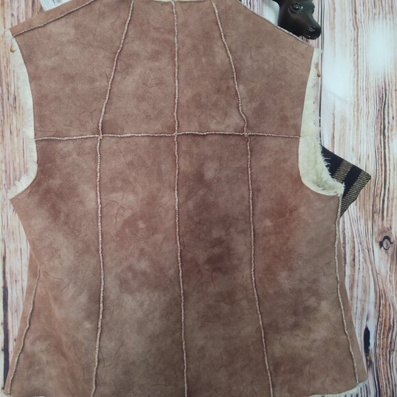 Cejon Faux-Shearling & Suede Vest: Size S - Picture 3 of 7